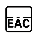 Минималистичная иконка сертификата EAC, подтверждающая качество и безопасность профессиональной тайской косметики для спа